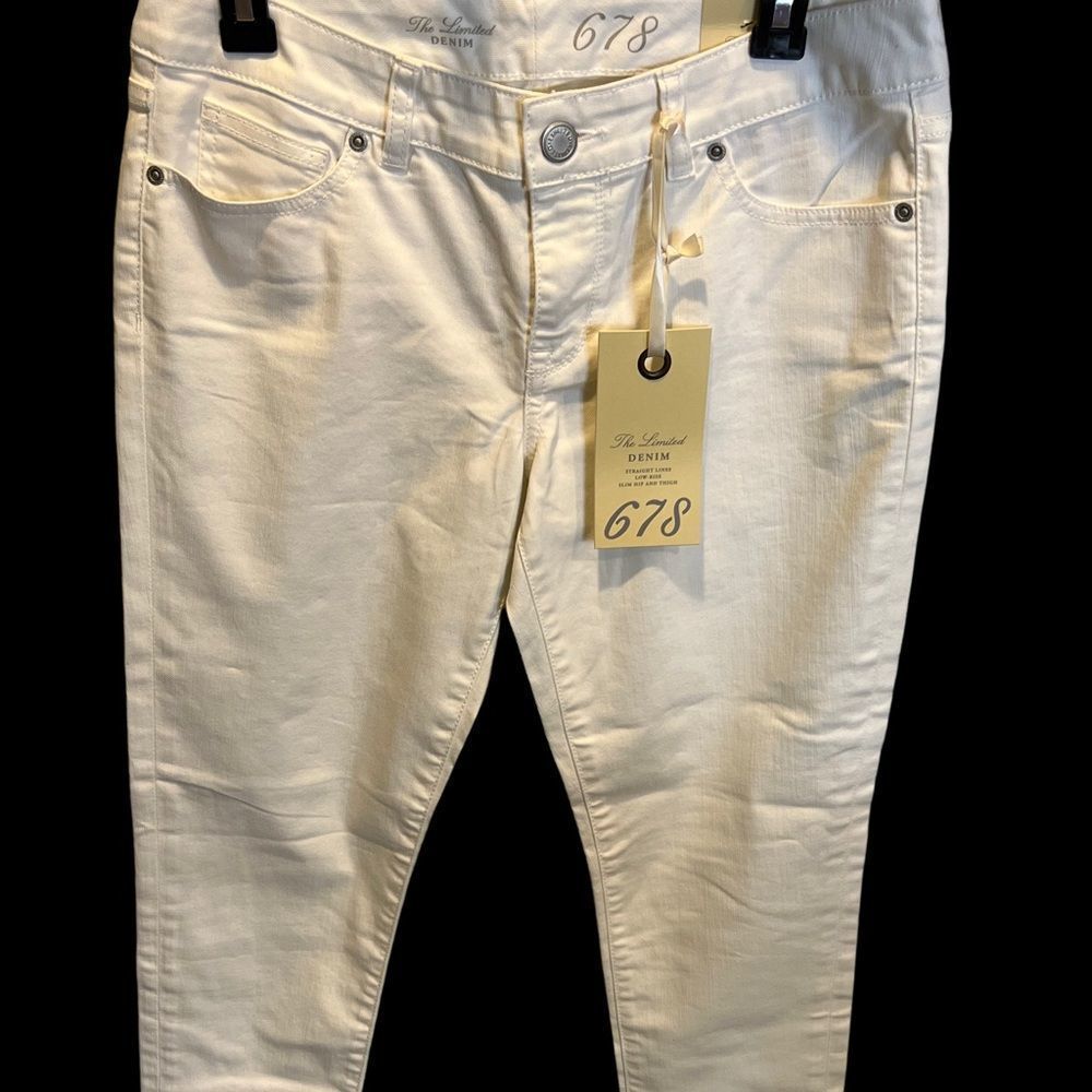 The Limited White Straight Leg Jeans